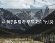 从 新手教程 看 草莓视频 的优势