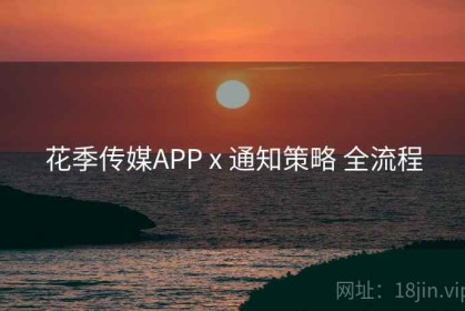 花季传媒APP x 通知策略 全流程