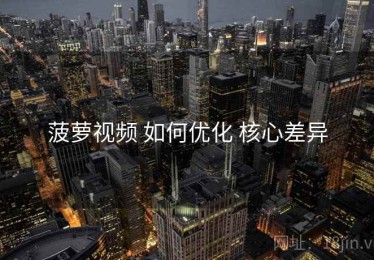 菠萝视频 如何优化 核心差异