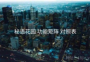 秘语花园 功能矩阵 对照表