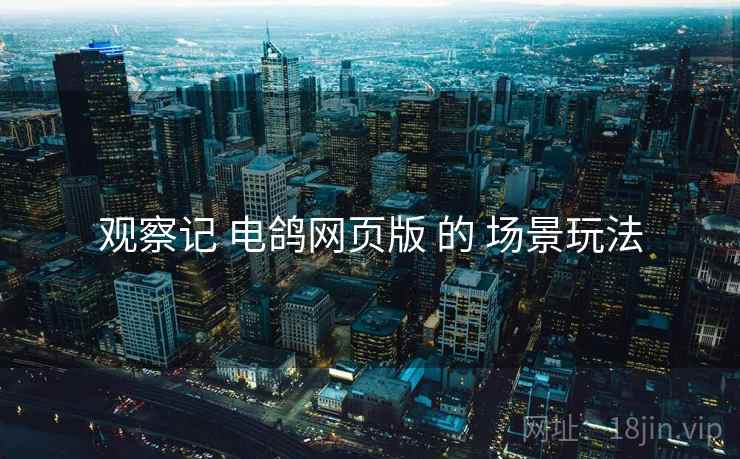 观察记 电鸽网页版 的 场景玩法