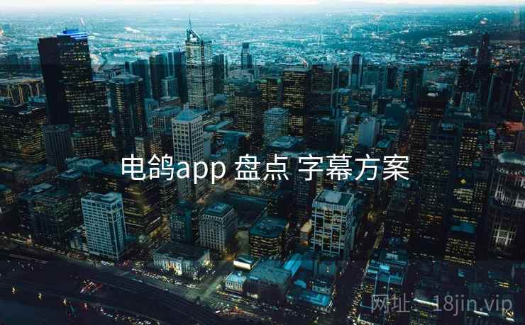 电鸽app 盘点 字幕方案