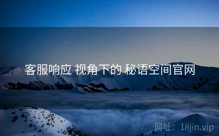 客服响应 视角下的 秘语空间官网