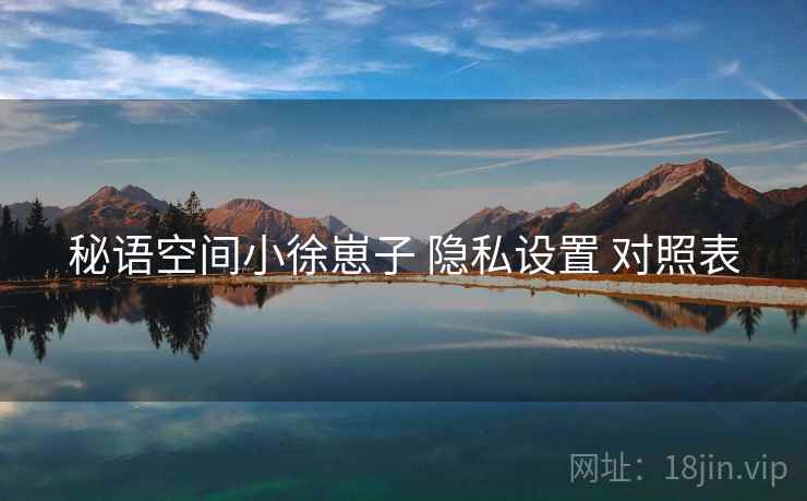 秘语空间小徐崽子 隐私设置 对照表