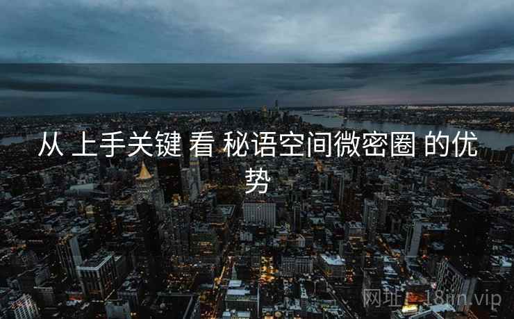 从 上手关键 看 秘语空间微密圈 的优势
