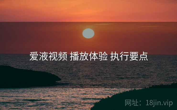 爱液视频 播放体验 执行要点