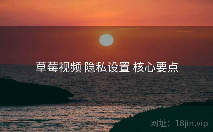 草莓视频 隐私设置 核心要点