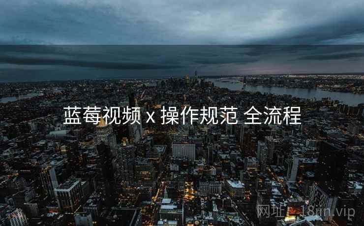 蓝莓视频 x 操作规范 全流程